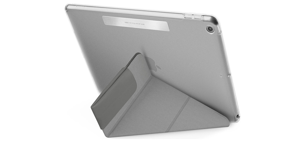 Чехол-книжка-Uniq-Camden-Anti-microbial-для-iPad-10.2',-полиуретан,-серый